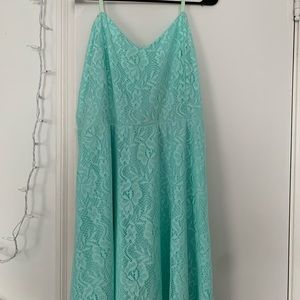 Turquoise blue dress
